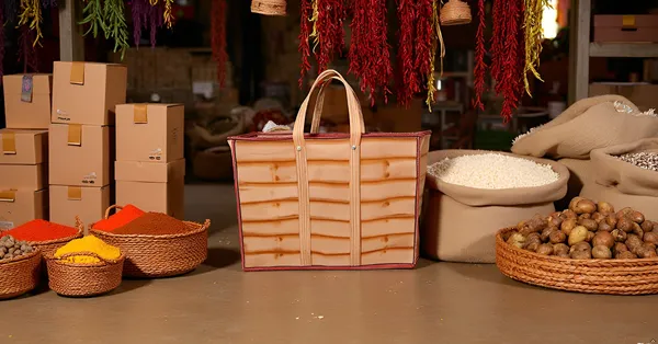 Spanish_Red_Heavy_Duty_Multipurpose_62L_Vegetable_Grocery_ShoppingPolyester_Bag,_Poly_Woven_Fabric_(_16"X20"_)