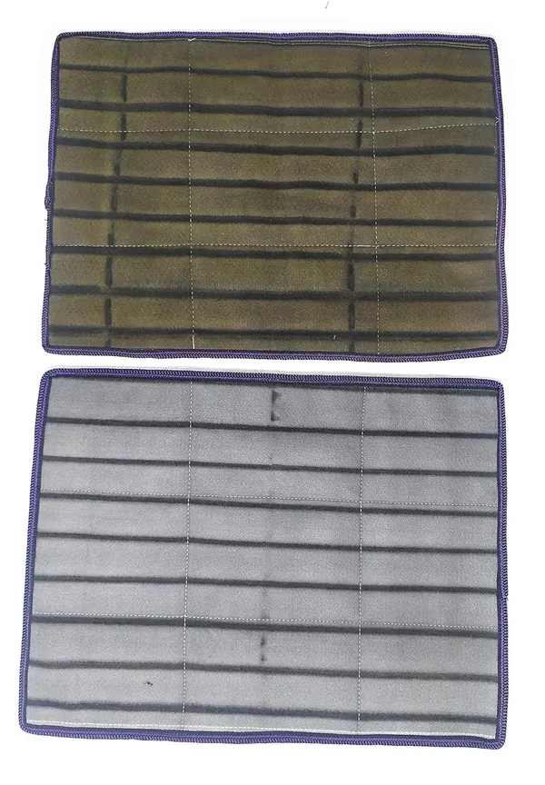 Vulture_Grey+Black_Washable_High_Water_Absorptance_Both_Side_Usable_Door_Mate_Polyester_Woven_Fabric_(_14"X19"_)_(Pack_of_2_)