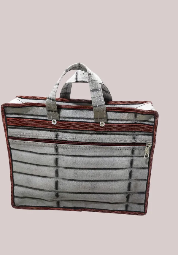 Vulture_Grey_Durable_Multipurpose_HandPolyester_Bag,_Document_Holder,Money_Carrying,Vegetable_Grocery,ShoppingPolyester_Bag_Woven_Fabric_(_13"X16"_)