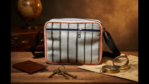 Vulture_Grey_SlingPolyester_Bag_Cross_Body_Money_Document_Key_Carry_One_Side_ShoulderPolyester_Bag_With_Front_Pocket_(_10"X12"_)