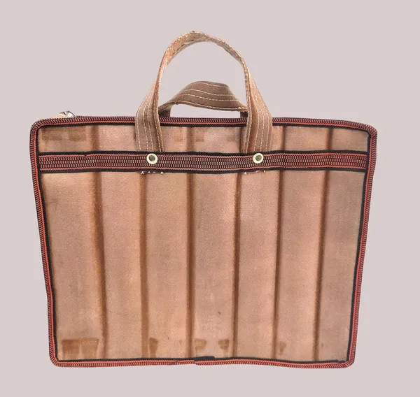 Spanish_Red_Durable_Multipurpose_HandPolyester_Bag,_Document_Holder,Money_Carrying,Vegetable_Grocery,_ShoppingPolyester_Bag_Woven_Fabric_(_13"X16"_)