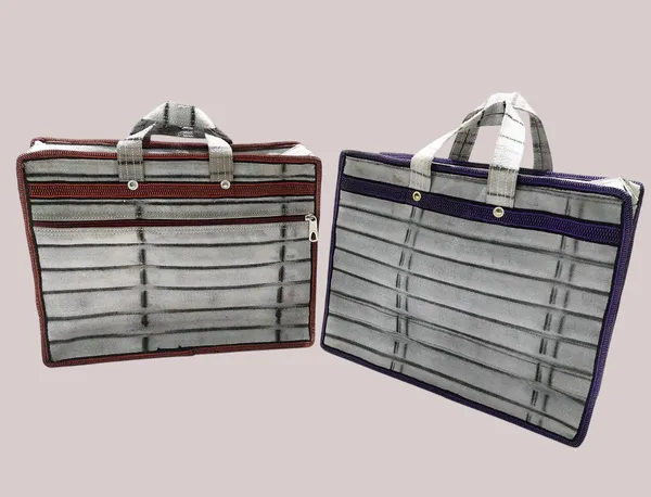 Pack_of_2_Vulture_Grey_Durable_Multipurpose_Hand_Polyester_Bag/Document_Holder/Money_Carry/Grocery/ShoppingPolyester_Bag_Poly_Woven_Fabric_(_13"16"_)