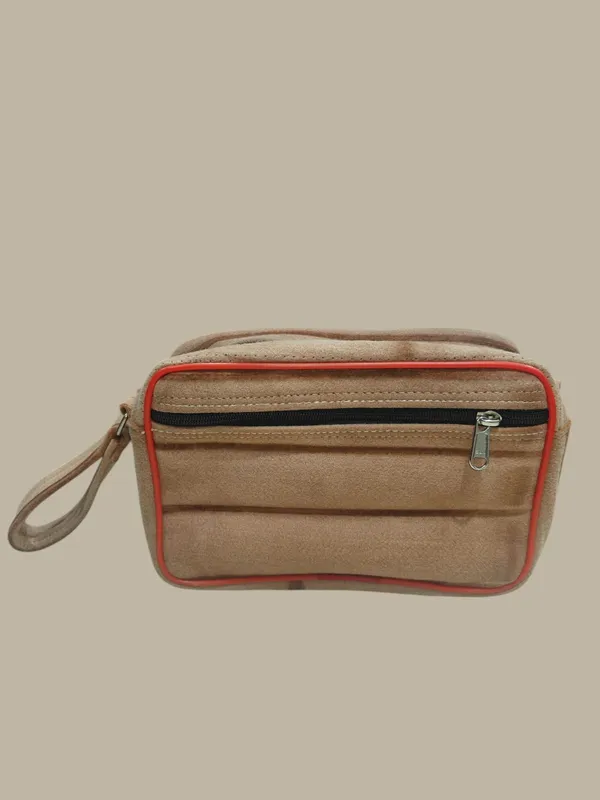 Spanish_Red_Multipurpose_Pouch/Key/Money/Document_Polyester_Bag_With_Front_Pocket_(_"7X10X4"_)
