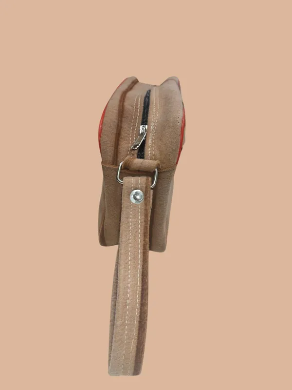 Spanish_Red_Multipurpose_Pouch/Key/Money/Document_Polyester_Bag_With_Front_Pocket_(_"7X10X4"_)