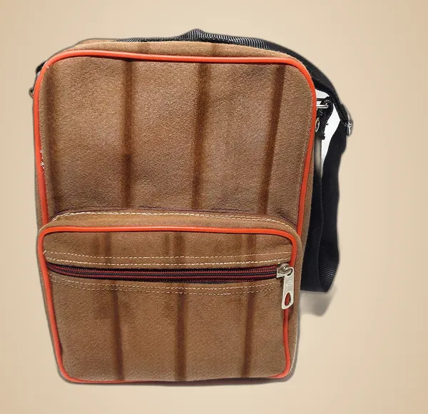 Spanish_Red_SlingPolyester_Bag_Cross_Body_Money_Document_Key_Carry_One_Side_ShoulderPolyester_Bag_With_Front_Pocket_(_9"X12"_)