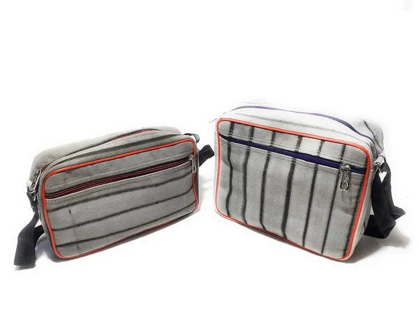 Vulture_Grey_SlingPolyester_Bag_Cross_Body_Money_Document_Key_Carry_One_Side_ShoulderPolyester_Bag_With_Front_Pocket_(_8"X12_&_10"X12"_)_(Pack_of_2_)