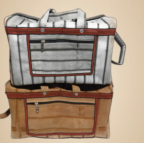 Pack_of_2_Spanish_Red,Vulture_Grey_Washable_Multipurpose_Tool_Storage_Polyester_Bag_For_Electrician_Plumber_TechnicianPolyester_Bag_With_3_Pockets_And_Maximum_Durability_(_9"X11"X16"_18"_)