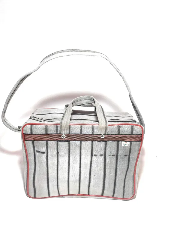 Vulture_Grey_Polyester_Washable_Multipurpose_Square_Mini_Tools_Traveling_Luggage_StoragePolyester_Bag_With_1_Front_Pocket_With_Max_Durability_Vulture_Grey_(_12"X16"_)