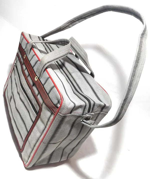 Vulture_Grey_Polyester_Washable_Multipurpose_Square_Mini_Tools_Traveling_Luggage_StoragePolyester_Bag_With_1_Front_Pocket_With_Max_Durability_Vulture_Grey_(_12"X16"_)
