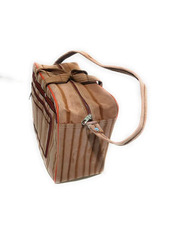 Spanish_Red_Washable_Multipurpose_Square_Mini_Traveling/Luggage/Picnic/Tools_StoragePolyester_Bag_With_1_Front_Pocket_With_Max_Durability_(_14"X19"_)
