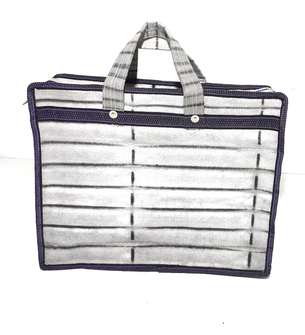 Vulture_Grey_Durable_Multipurpose_HandPolyester_Bag,_Document_Holder,Money_Carrying,Vegetable_Grocery,_ShoppingPolyester_Bag_Woven_Fabric_(_13"X16"_)
