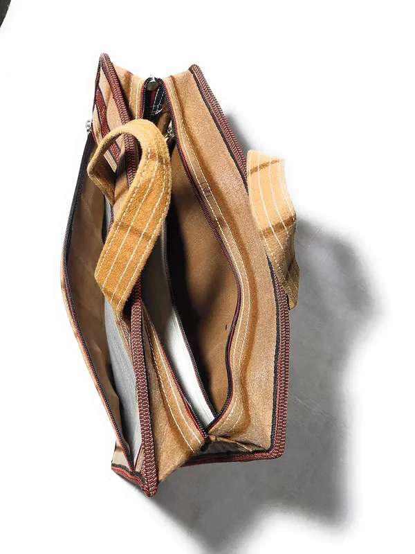 Spanish_Red_Durable_Multipurpose_HandPolyester_Bag,_Document_Holder,Money_Carrying,Vegetable_Grocery,_ShoppingPolyester_Bag_Woven_Fabric_(_13"X16"_)