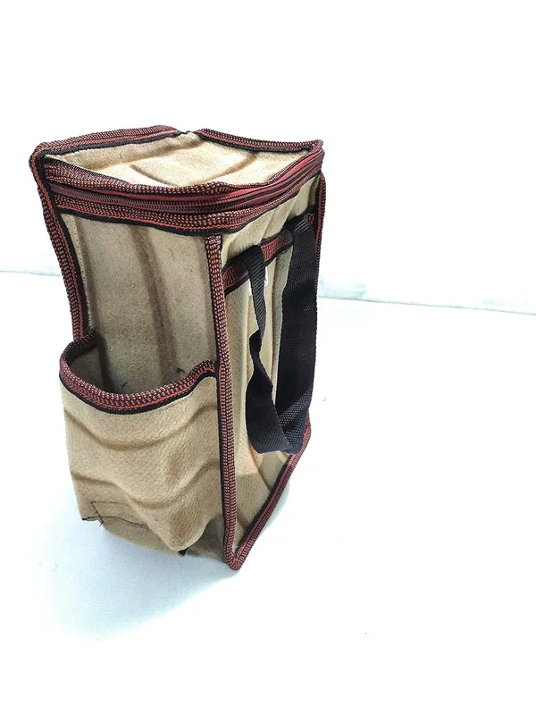 Spanish_Red_Daily_Use_Multipurpose_Lunch/School/Office_TiffinPolyester_Bag_With_Bottle_Pocket_(_8"X12"_)
