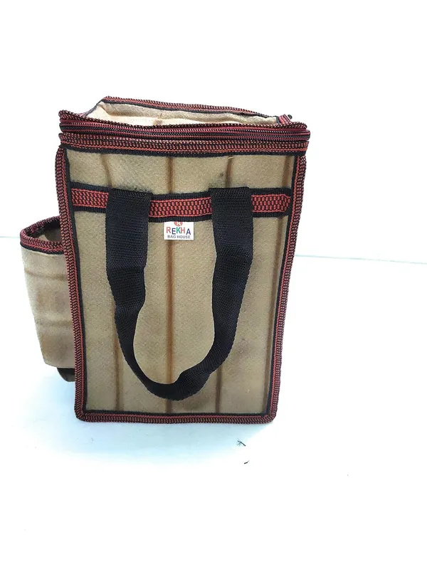 Spanish_Red_Daily_Use_Multipurpose_Lunch/School/Office_TiffinPolyester_Bag_With_Bottle_Pocket_(_8"X12"_)
