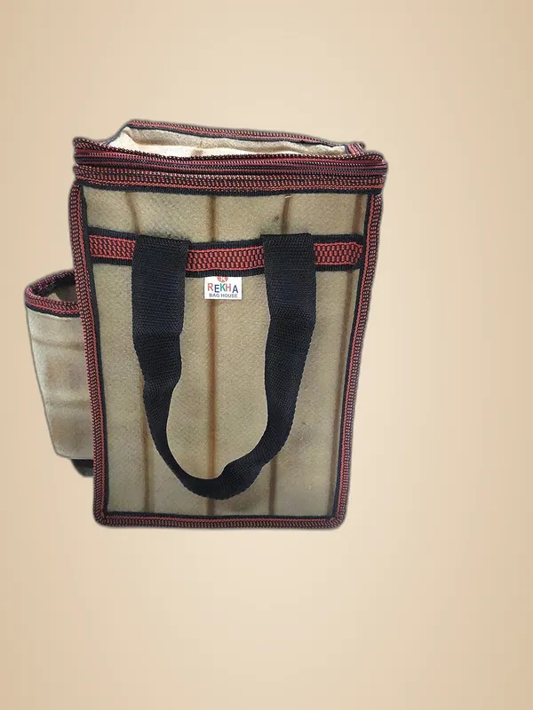 Spanish_Red_Daily_Use_Multipurpose_Lunch/School/Office_TiffinPolyester_Bag_With_Bottle_Pocket_(_8"X12"_)