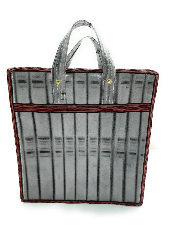 Vulture_Grey_Durable_Multipurpose_HandPolyester_Bag/Document_Holder/Money_Carrying/Vegetable_Grocery/ShoppingPolyester_Bag_Poly_Woven_Fabric_(_15"X16"_)