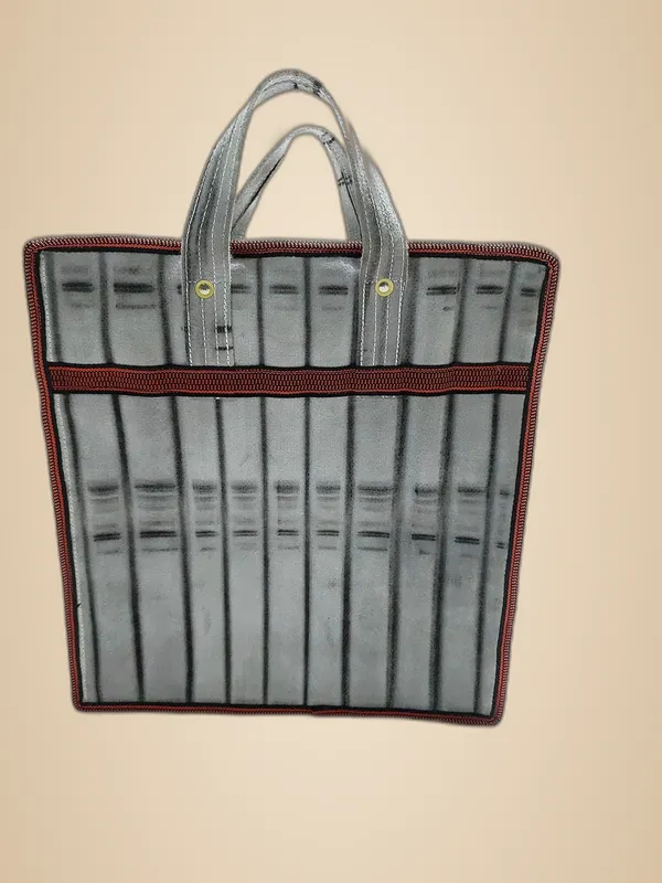 Vulture_Grey_Durable_Multipurpose_HandPolyester_Bag/Document_Holder/Money_Carrying/Vegetable_Grocery/ShoppingPolyester_Bag_Poly_Woven_Fabric_(_15"X16"_)