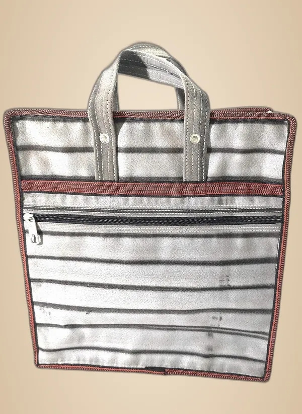Vulture_Grey_Durable_Multipurpose_HandPolyester_Bag/Document_Holder/Money_Carrying/Vegetable_Grocery/ShoppingPolyester_Bag_Poly_Woven_Fabric_(_15"X16"_)