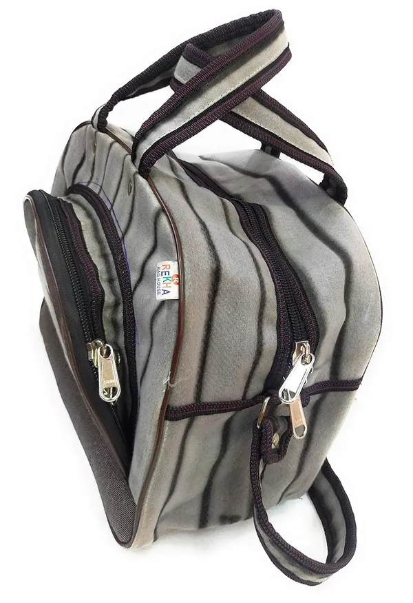 Vulture_Grey_Washable_Multipurpose_Duffel_Traveling_Luggage_PicnicPolyester_Bag_With_1_Front_Stylish_Pocket_With_Max_Durability_(_12"X16"_)
