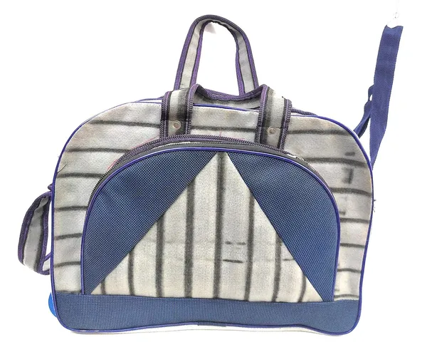 Vulture_Grey_Washable_Multipurpose_Duffle_Wheel_Traveling_Luggage_Picnic_StoragePolyester_Bag_With_1_Front_Stylish_Pocket_With_Max_Durability_(_13"X18"_)