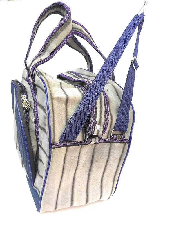 Vulture_Grey_Washable_Multipurpose_Duffle_Wheel_Traveling_Luggage_Picnic_StoragePolyester_Bag_With_1_Front_Stylish_Pocket_With_Max_Durability_(_13"X18"_)