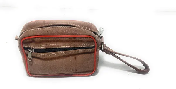 Vulture_Red_Multipurpose_Pouch/Key/Money/Document_Polyester_Bag_With_Front_Pocket_(_6"X8X3"_)