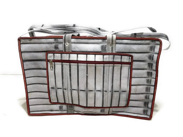 Vulture_Grey_Washable_Multi-Purpose_Heavy_Duty_70_Liter_Jumbo_Toys_StoragePolyester_Bag_Stationery_Paper_Blankets_Clothes_StoragePolyester_Bag_With_Centre_Zip_(_15"X24"_)