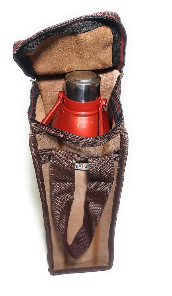 Spanish_Red_Daily_Use_1.5L_And_2L_School_And_Office_Round_Zipper_Bottle_CoverPolyester_Bag_Durable_With_Feature_Of_Temperature_Maintain_(_5"15"_)