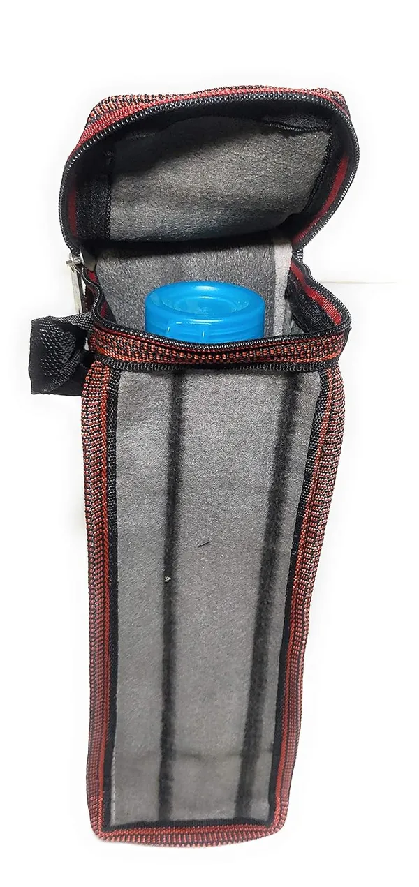 Vulture_Grey_Daily_Use_1L_School_And_Office_Round_Zipper_Bottle_CoverPolyester_Bag_Durable_With_Feature_Of_Temperature_Maintain_(_5"X10"_)