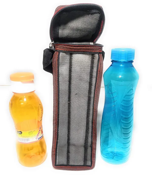 Vulture_Grey_Daily_Use_1L_School_And_Office_Round_Zipper_Bottle_CoverPolyester_Bag_Durable_With_Feature_Of_Temperature_Maintain_(_5"X10"_)