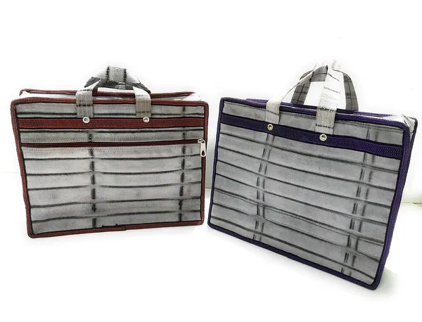 Pack_of_2_Vulture_Grey_Durable_Multipurpose_Hand_Polyester_Bag/Document_Holder/Money_Carry/Grocery/ShoppingPolyester_Bag_Poly_Woven_Fabric_(_13"16"_)
