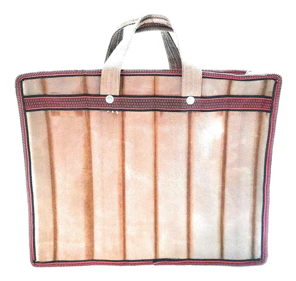 Spanish_Red_Durable_Multipurpose_HandPolyester_Bag/Document_Holder/Money_Carry/Grocery/ShoppingPolyester_Bag_Poly_Woven_Fabric_(_13"16"_)_(Pack_of_2_)