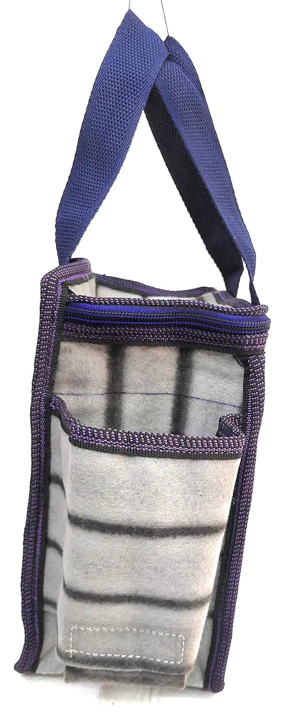 Vulture_Grey_Daily_Use_Multipurpose_Lunch/School/Office_TiffinPolyester_Bag_With_Bottle_Pocket_(_8"X10"_)_(Pack_of_3_)