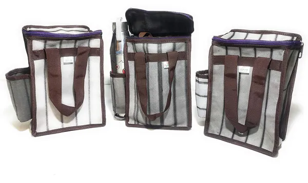 Vulture_Grey_Daily_Use_Multipurpose_Lunch/School/Office_Tiffin_Polyester_Bag_With_Bottle_Pocket_(_8"X12"_)_(Pack_of_3_)