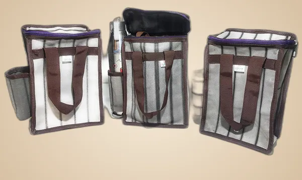 Vulture_Grey_Daily_Use_Multipurpose_Lunch/School/Office_Tiffin_Polyester_Bag_With_Bottle_Pocket_(_8"X12"_)_(Pack_of_3_)