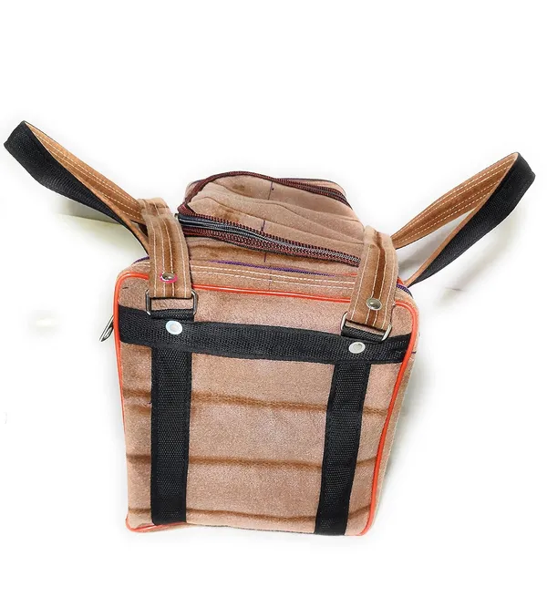 Spanish_Red_Washable_Duffle_Travelling_Luggage_DurablePolyester_Bag_With_2_Full_Side_Pocket_(_10"X11"_)