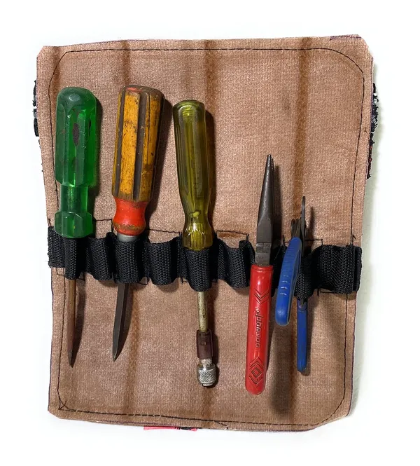 Spanish_Red,Vulture_Grey_Washable_Electrician_Plumber_Technician_ToolsPolyester_Bag_With_3_Pockets_And_Maximum_Durability_(_9"X11"X18"_15"_)