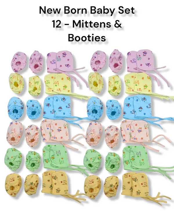 Pair_of_24_Multicolor_Soft_Hosiery_Cotton_Mittens_&_Socks_Set_|_12_Pairs_Mittens_&_12_Pairs_Socks