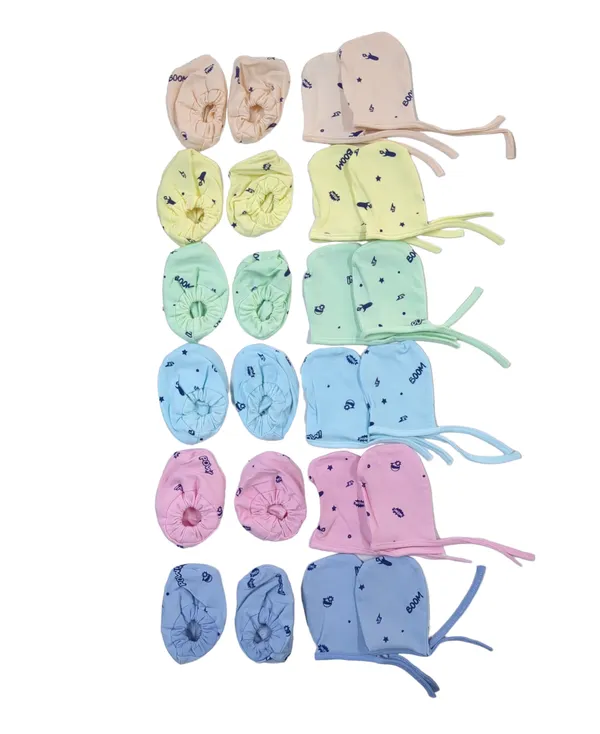 Pair_of_24_Multicolor_Soft_Hosiery_Cotton_Mittens_&_Socks_Set_|_12_Pairs_Mittens_&_12_Pairs_Socks