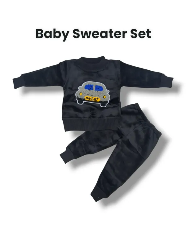 Black_Cartoon_Face_Embroidered_Sweater_With_Pant_Set_|_For_Baby_Girls_&_Boys