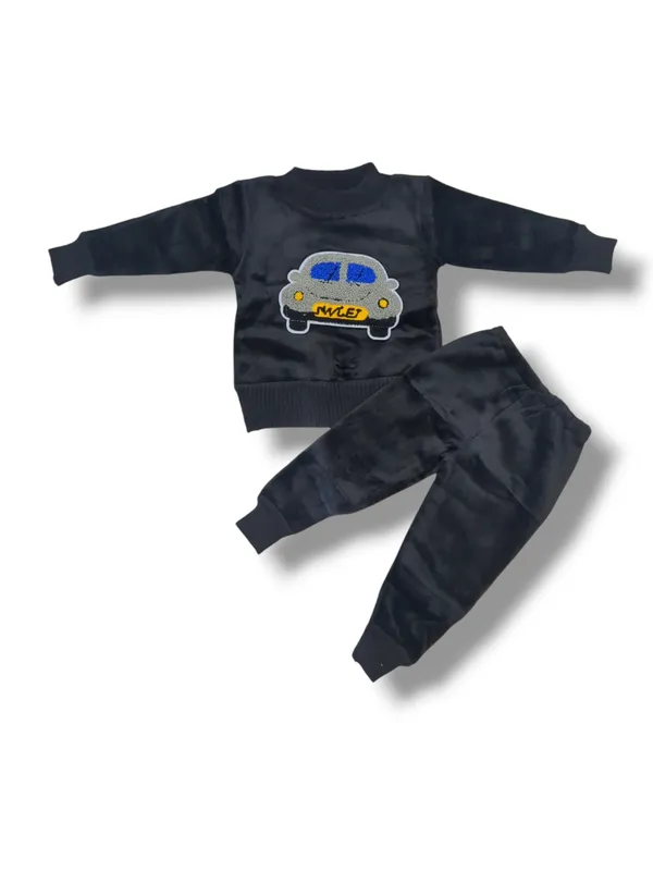 Black_Cartoon_Face_Embroidered_Sweater_With_Pant_Set_|_For_Baby_Girls_&_Boys