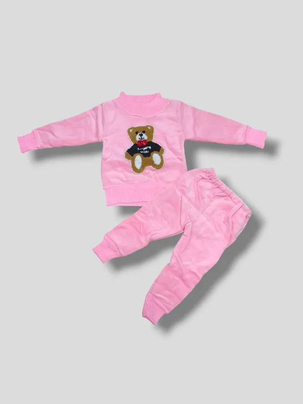 Pink_Cartoon_Face_Embroidered_Sweater_With_Pant_Set_|_For_Baby_Girls_&_Boys