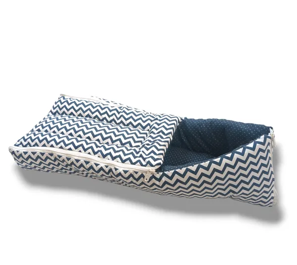 Dark_Blue_3_In_1_Sleeping_Bag_Cum_Baby_Cotton_Bed_For_New_Born_Baby