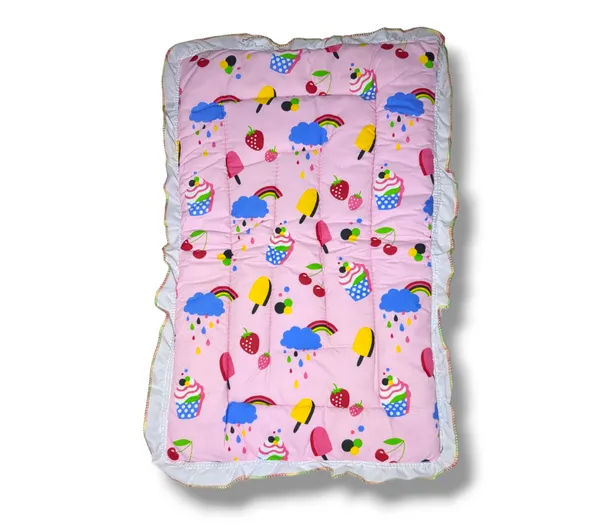 Set_of_3_Pink_Cotton_Hosiery_Cloth_Set_|_For_Naming_Ceremony_|_Jhabla_Set,_Mattress,_Baby_Cradle_Swing