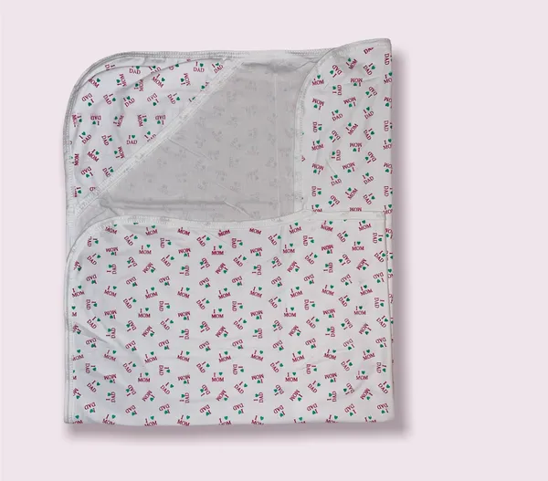 White_Soft_Cotton_Hooded_Wrapper_Cum_Warm_Blanket_|_For_Newborn_Baby_|_75X75Cm