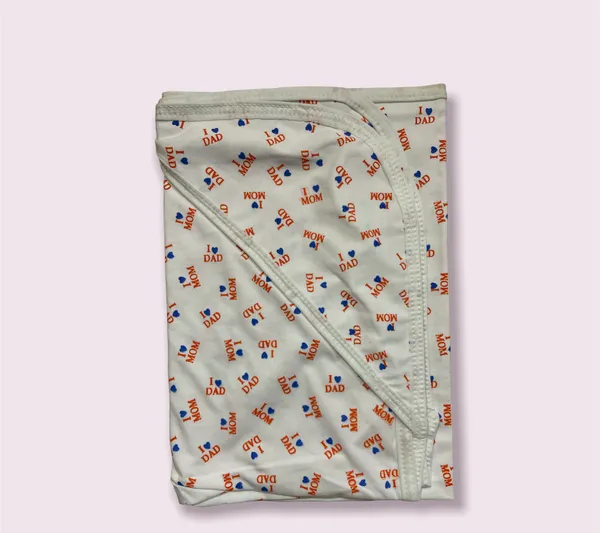 White_Soft_Cotton_Hooded_Wrapper_Cum_Warm_Blanket_|_For_Newborn_Baby_|_75X75Cm