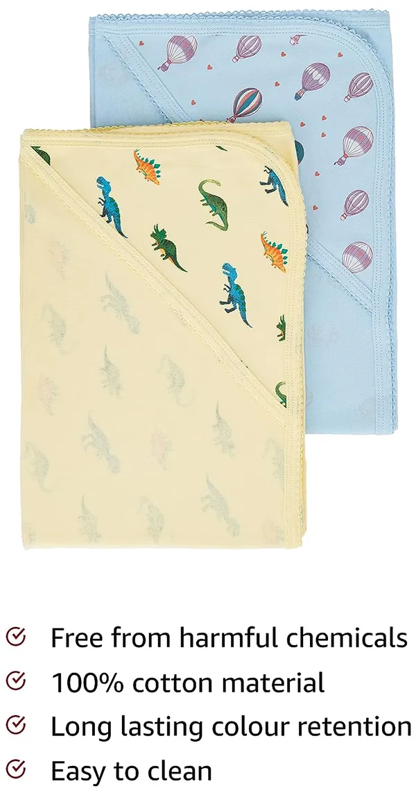 White_Soft_Cotton_Hooded_Wrapper_Cum_Warm_Blanket_|_For_Newborn_Baby_|_75X75Cm