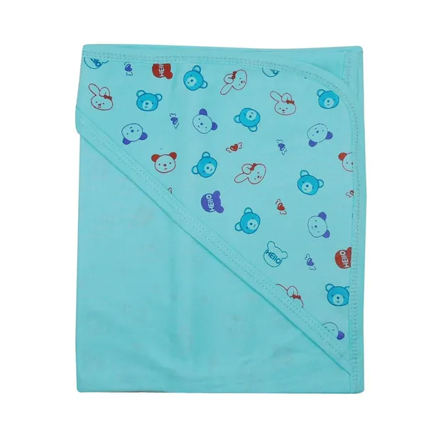 White_Soft_Cotton_Hooded_Wrapper_Cum_Warm_Blanket_|_For_Newborn_Baby_|_75X75Cm