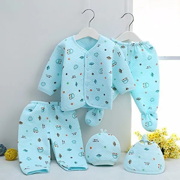 Set_of_5_Ocean_Blue_Cotton_Newborn_Baby_Gift_Set_|_Shirt_with_Pyjama,_Legging,_Bib_&_Cap