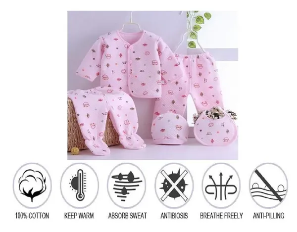 Set_of_5_Pink_Cotton_Newborn_Baby_Gift_Set_|_Shirt_with_Pyjama,_Legging,_Bib_&_Cap